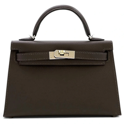 KELLY SELLIER 20 MINI VEAU EPSOM EBENE PHW
