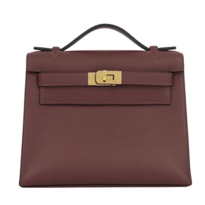 KELLY POCHETTE VEAU SWIFT ROUGE H GHW