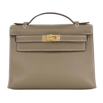 Kelly Pochette Veau Swift Etoupe GHW