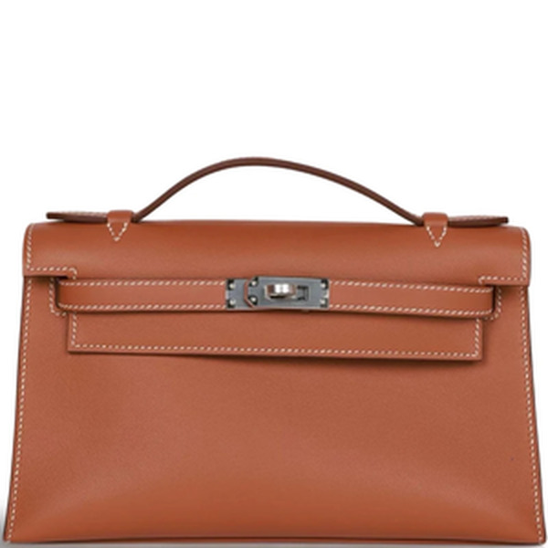 KELLY POCHETTE VEAU SWIFT GOLD PHW