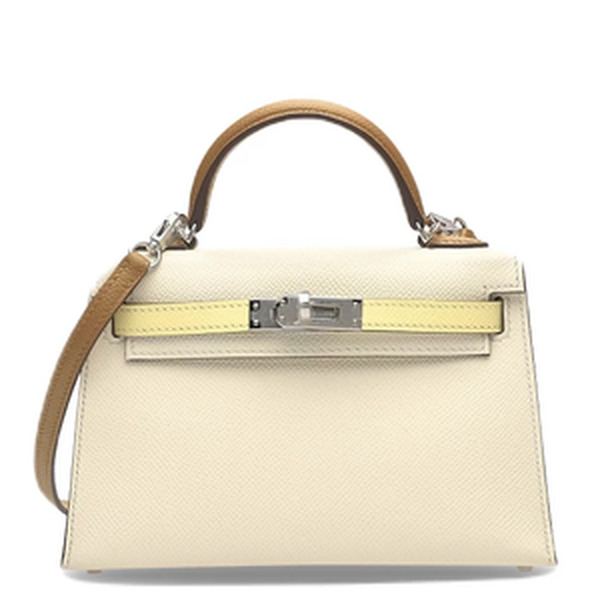 KELLY MINI 20 VEAU EPSOM TRICOLORE PHW