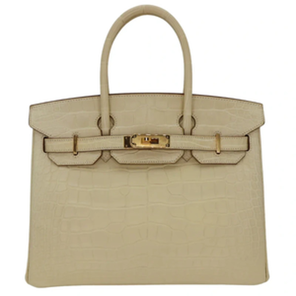 BIRKIN 30 ALLIGATOR MISSISSIPPIENSIS MATTE VANILLE  GHW