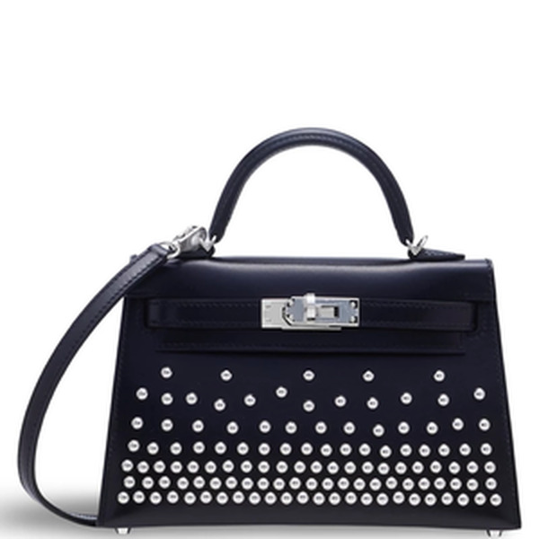 KELLY CLOUTE MINI 20 BOX CALFSKIN NOIR PHW