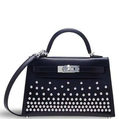 KELLY CLOUTE MINI 20 BOX CALFSKIN NOIR PHW
