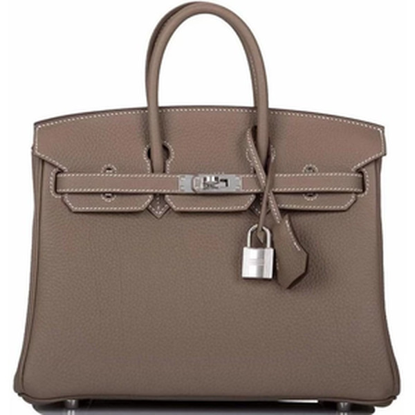 BIRKIN 25 VEAU TOGO ETOUPE PHW