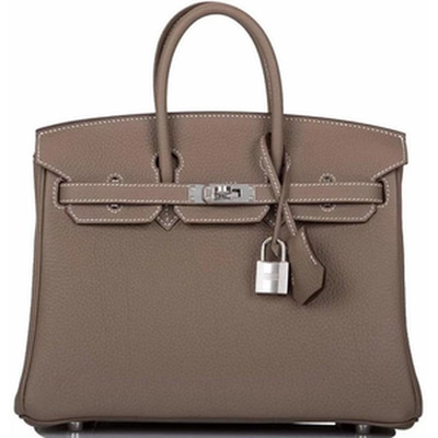 BIRKIN 25 VEAU TOGO ETOUPE PHW