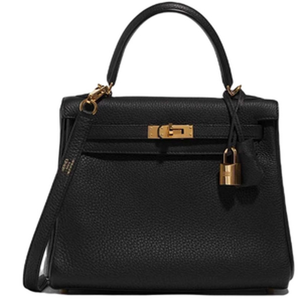 KELLY RETOURNE 25 VEAU TOGO NOIR GHW