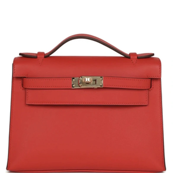 KELLY POCHETTE VEAU SWIFT ROUGE DE COEUR GHW