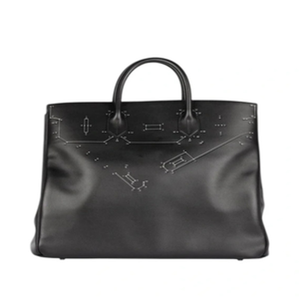 Relier Birkin 40 cm Retourne Veau Evergrain 89 Noir