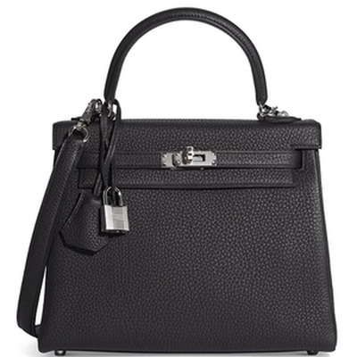 KELLY RETOURNE 25 VEAU TOGO NOIR PHW