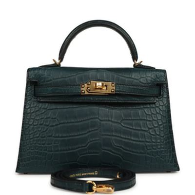 KELLY 20 MATE ALLIGATOR VERT ROUSSEAU GHW