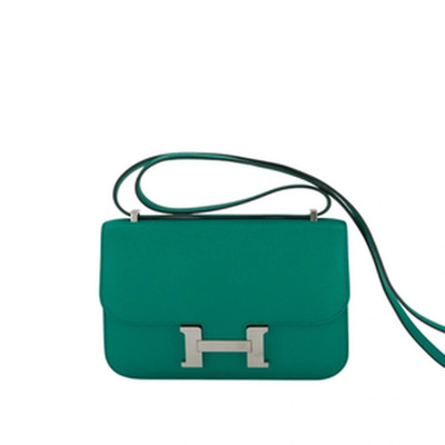 CONSTANCE III MINI MIROIR VEAU EPSOM VERT JARDE PHW