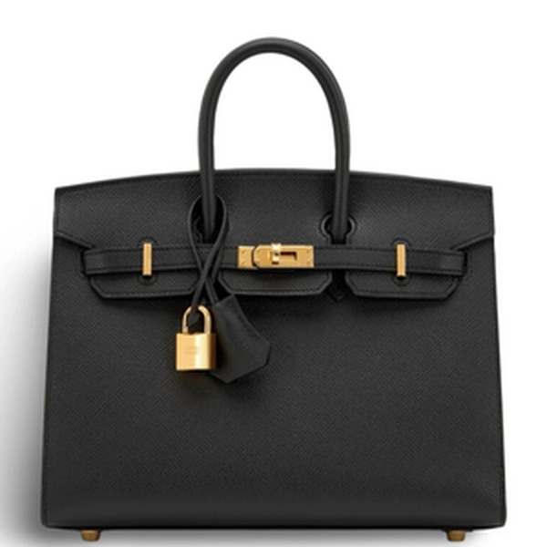 BIRKIN SELLIER 25 VEAU EPSOM NOIR RGHW