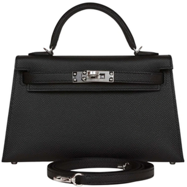 KELLY 20 MINI EPSOM NOIR PHW