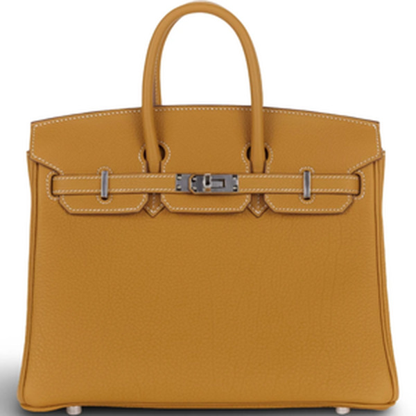 BIRKIN 25 VEAU TOGO SABLE NATURAL PHW
