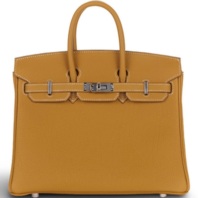BIRKIN 25 VEAU TOGO SABLE NATURAL PHW