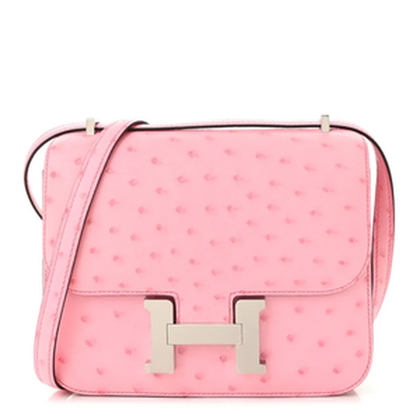 CONSTANCE III 18 VEAU OSTRICH BUBBLEGUM PHW